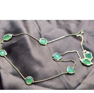KATE Spade New York Jewels Elegant Green Necklace with Gold Chain